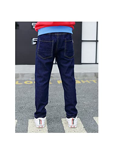 Boys Pull On Jean Elastic Waist Outdoor Casual Jogger Denim Pants2