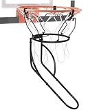RYNQAVOA Basketball Return Attachment - All-Metal Rebound System Fits Most Standard Hoops, Not for Breakaway or Double Rims, Easy Setup for Indoor & Outdoor Solo Practice