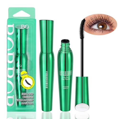 Mascara 5D, resistente al agua y al sudor, máscara de pestañas de larga duración para pestañas extremadamente largas, rímel para un volumen extra y definición verde