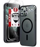 LeYi for iPhone-11-Pro-Max Cases Compatible with MagSafe[ Screen Protector X2 + Camera Cover X2] Magnetic iPhone11 promax Phone Case Military Grade Protective Cover for i Phone 11pro max, Matte Black