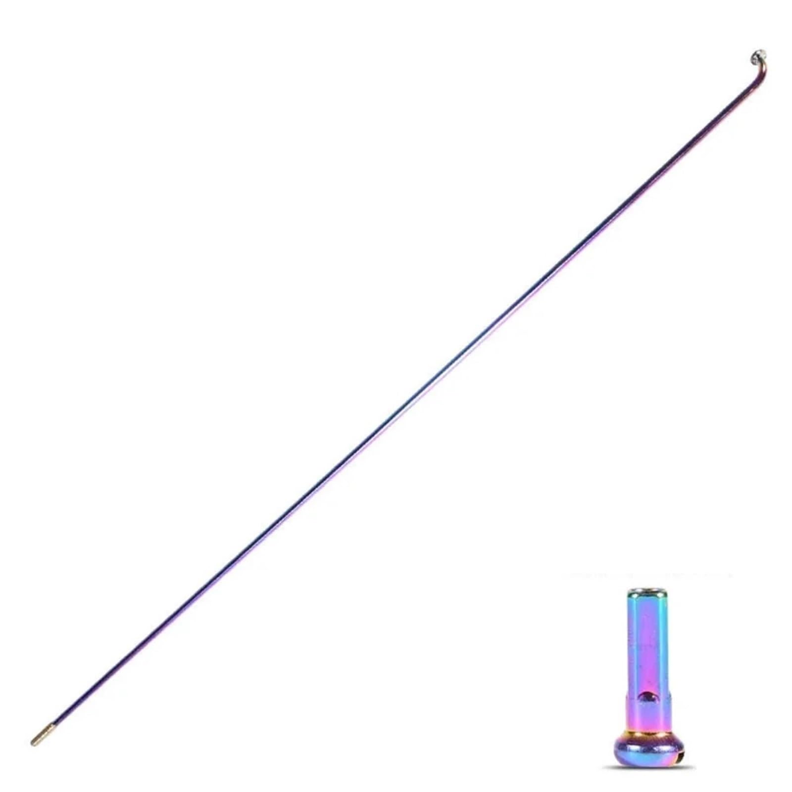 Raggi colorati per bicicletta e mountain bike, in acciaio inox, placcati sotto vuoto, con nippli inclusi, lunghezza 259-293 mm, per ruote di ricambio da 26-29 pollici (273 mm, 36 pezzi)