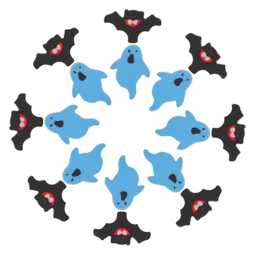 YARNOW 200個ハロウィン ミニ消し かわいいゴースト コウモリ形 学校用イレーサー 教室報酬 パーティーデコレーション用 文房具賞品