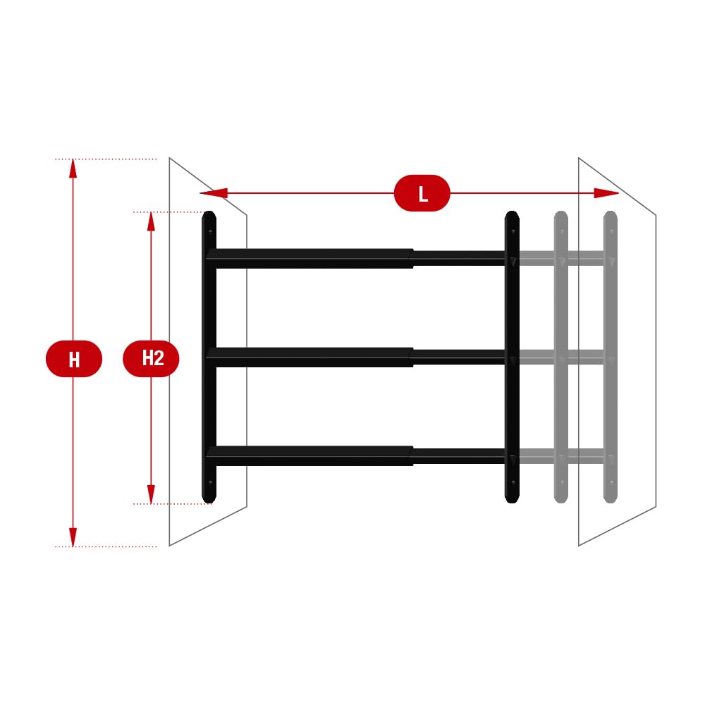 GRILLE DE DEFENSE EXTENSIBLE 3 barreaux 48 à 90cm noir