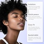 QWH Ear Plugs for Sleeping Noise Cancelling, Reusable Silicone Earplugs for Sleeping, Deep Focus, Travel, Snoring, 30dB Noise Reduction, High Fidelity Hearing Protection（Black） - Image 2