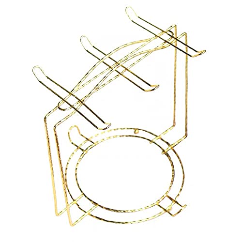 KKgud Soporte de taza de metal estante platillo estante para juegos de té de porcelana, soporte de exhibición para 6 tazas de café - oro Cover