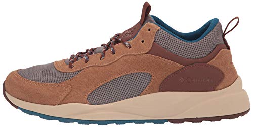 Columbia Men's Pivot Mid Waterproof Hiking Shoe, Wet Sand/Phoenix Blue, 9.5 Wide