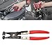 Akozon Hose Clamp Tools, Swivel Flat Band Hose Clamp Pliers for Removal and Installation of Ring Type Flat Band Hose Clamp Car Repair Tool