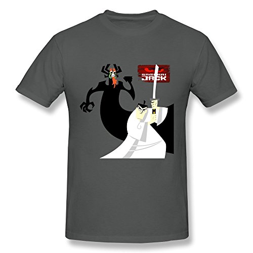 Gerlernt Men's Cartoon Samurai Jack and Demon Aku T-Shirt