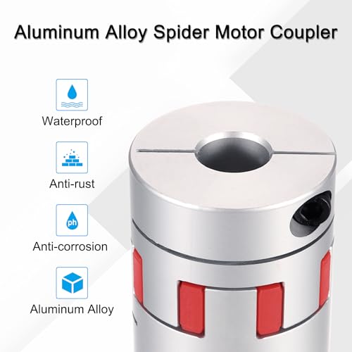 QUARKZMAN Flexible Wellenkupplung 16mm bis 16mm Aluminium Pflaumekupplung L50 x D40mm Klauenkupplung Spinne Wellenverbinder für 3D Drucker DIY CNC Maschine Schrittmotor