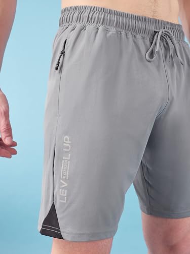 Image of TECHNOSPORT Mens Regular Fit Solid Shorts for Gym, Workout & Sports with Anti Microbial, Techno Dry