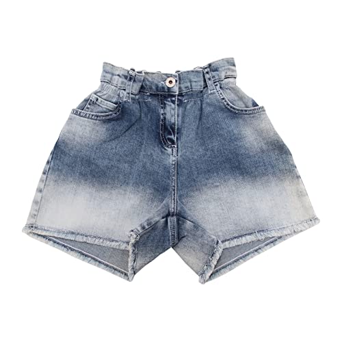 Bermuda Twin-Set fille en denim aux finitions soignées