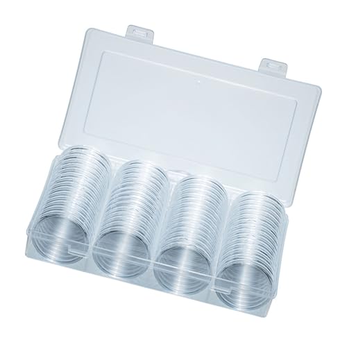 Estuche para monedas transparente de 60 piezas 40mm miniatura 1