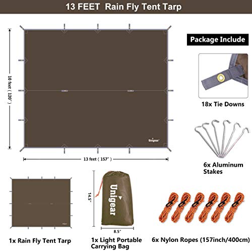 image for Unigear Hammock Rain Fly Waterproof,UV Protection and PU 3000mm Waterp