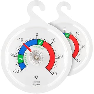 Doppelpack Kühlschrankthermometer Zifferblatt Kühlschrank Thermometer, 65 mm Kühlschrank