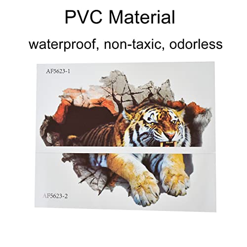 Vinilo Decorativo 3D Tigre Roto Juego de 2 Piezas miniatura 3