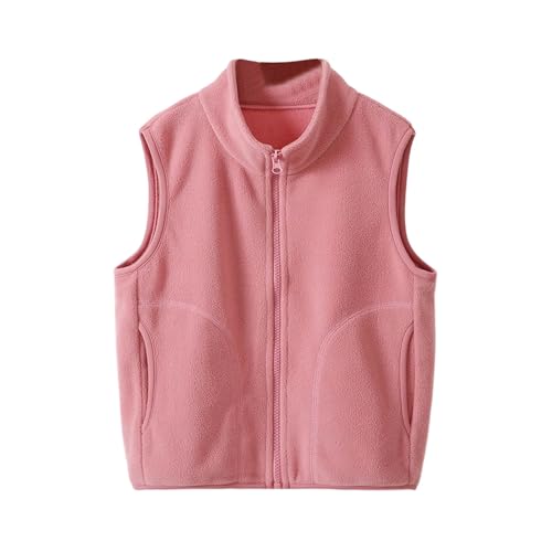 Girls Warm Fleece Vest Zip Up Sleeveless Sherpa Jackets Lightweight Soft Fuzzy Vests with Pockets Furry Outerwear