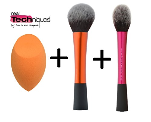 Real Techniques Miracle Complexion Sponge, Blush and Powder Brush Set