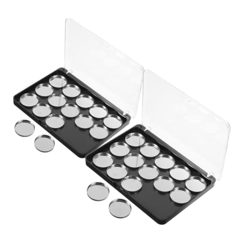 MOTHNUR 2セット空のアイシャドウケース 製 コンパクト メイクアップサブコンテナ 旅行用 化粧品サンプル収納 小型チークホルダー プレゼントに