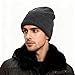 Winter Warm Beanie Daily Hat Grey Double Layered Polar Fashion Knitted Fleece Lined Ski Stocking Skull Cap for Men Women