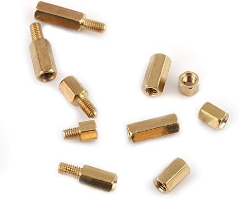 Brass Standoff- M3 Standoff Screw Nut Assortment Kit Hex Male-Female and Female-Female Spacer Standoff DIY Set for Motherboard, 300pcs