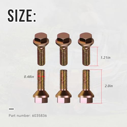 Image of 6Pcs 6035836 Crossmember Skid Plate Bolts Compatible with Jeep Wrangler YJ 1987-1995,Jeep Wrangler TJ 1997-2002,Bolts for attaching the Transmission /Transfer case Skid Plate to the Frame