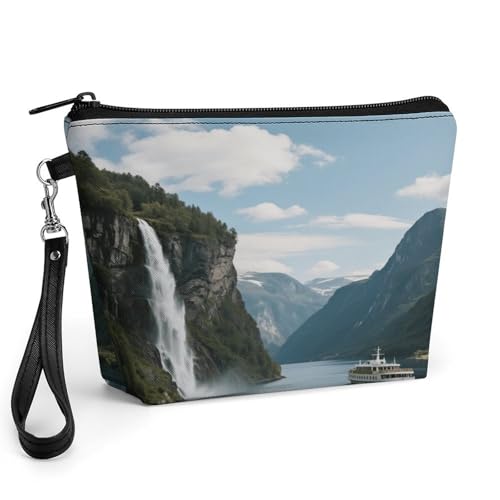 Bolsa de maquillaje en cascada Fjord con cremallera segura y amplia apertura