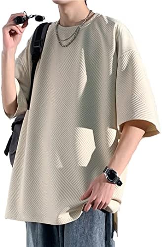 （04:00時点） メンズ 夏服 tシャツ メンズ 半袖 五分袖 ゆったり 大きいサイズ かっこいい ビッグシルエット おしゃれ なつふく クルーネック 人気 無地 快適 カットソー ストリート めんず 夏用 ウェアapricot-L