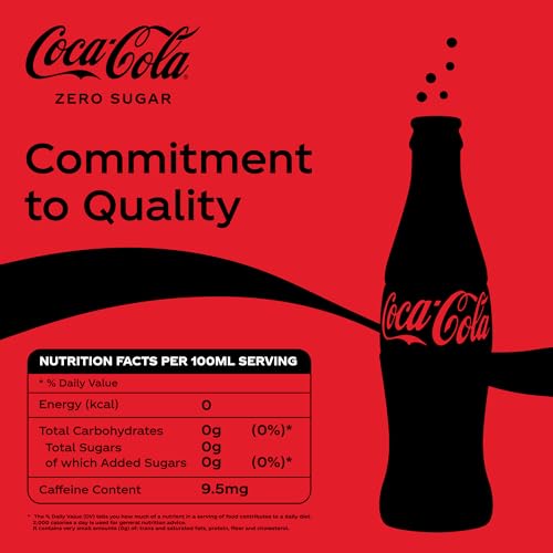 COCA-COLA Zero Sugar, Carbonated Soft Drink, Can 150L, pack of 15