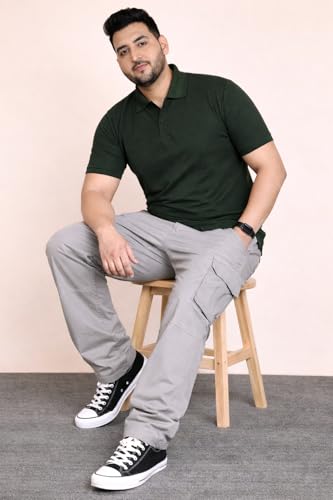 Image of INKKR Men Plus Size Cargo Pants || Plus Cargo Pants Cotton || 2XL-6XL