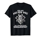Geh mir aus dem Weg du unnötiger Sozialkontakt ist das perfekte Outfit für Männer die auf lustige Sprüche und Humor stehen. Tolles lustiges Geschenk für Freunde, Arbeitskollegen und Verwandte.