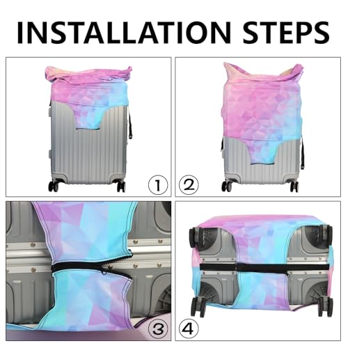 nbnhxnff Travel Luggage Cover Protector Stretchable,Washable&Anti-Scratch,Fits 18-32 Inch case (Diamond, M(22-25 inch))