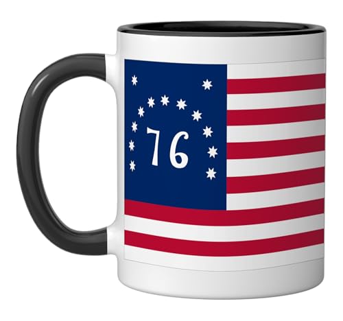 Taza cerámica bandera Bennington americana 11 oz miniatura 1