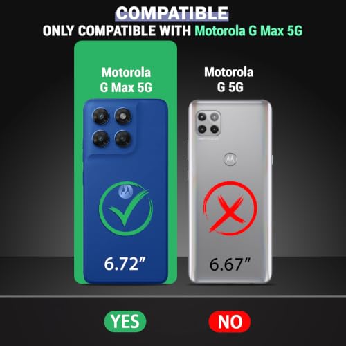 Image of TheGiftKart Tough Armor Bumper Back Case Cover for Motorola Moto G Max 5G | Ring Holder & Kickstand in-Built | 360 Degree Protection Back Case Cover for Motorola G Max 5G (PC & TPU, Blue)