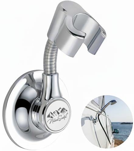 NatureSculpt Duschkopfhalterung Magnetisch, Duschhalterung ohne Bohren, Verstellbare Duschhalterung, 360° Drehbar, Robustes, langlebiges Material, Einfache Montage, Hohe Tragfähigkeit, Verchromt