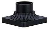 Westinghouse Lighting 6790100 Pedestal Mount for Post Lantern, Textured Black Finish on Cast Aluminum