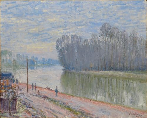 Canal du Loing Effet du Matin Toile Sisley pour Décoration Salon Lumineux