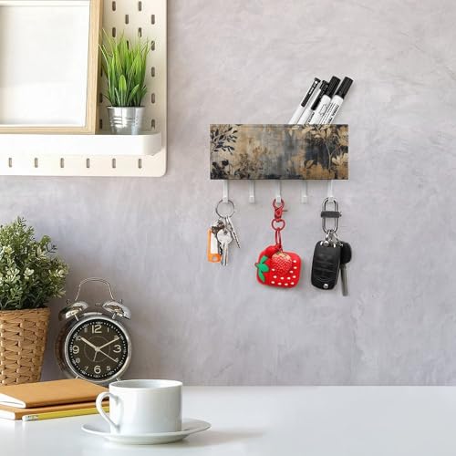 Colgador de llaves de pared para evitar pérdidas con 5 ganchos resistentes 8