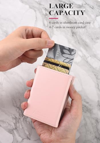 Image of wallet for men trifold,Pop Up Wallet By Metal&Leather,RFID Blocking | Minimalist Smart Wallet Holds 12 Cards,20 Bills,ID Window,Ridge wallets for men,Trifold Wallets for fathers day gift ideas