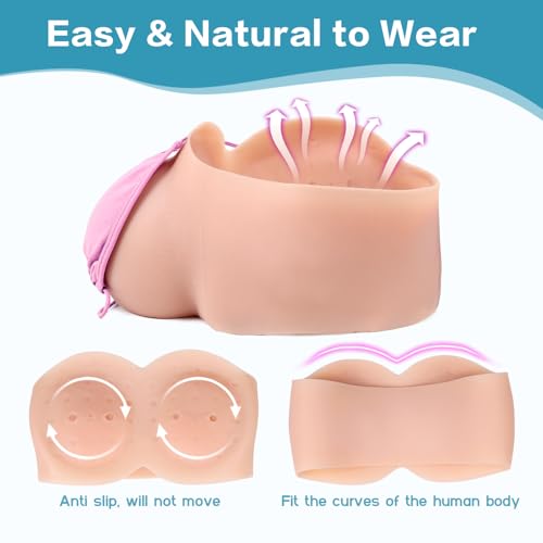 Strapless Silicone Breastplate Realistic Breast Plates Forms Crossdresser Gel Fake Breasts Trans Women Men Drag4
