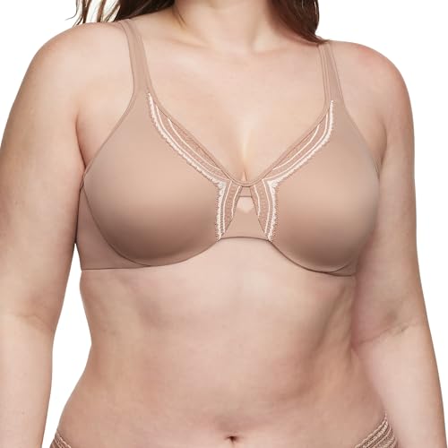 Best Bra for Separated Breasts: Top Picks for Comfort & Support 4 Olga Women's Butterfly Effect Minimizer Bra, Toasted Almond, 36DD
