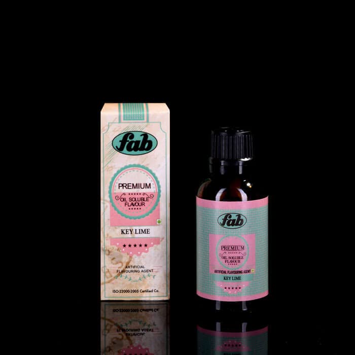 Fab Premium Oil Soluble Flavor Key Lime Fruit Flavors 30ml Use for Chocolates Indian sweets Ice creams Desserts and Beverages