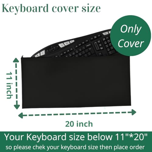 Image of EDRAK Keyboard Dust Productive Bag Case Sleeve Pouch for UniversalKeyboard, Logitech /Razer /Das /Havit /Apple Magic Keyboard Protector, Wireless /Wire Computer /Gaming PCKeyboard Dust Cover KC1(Black)
