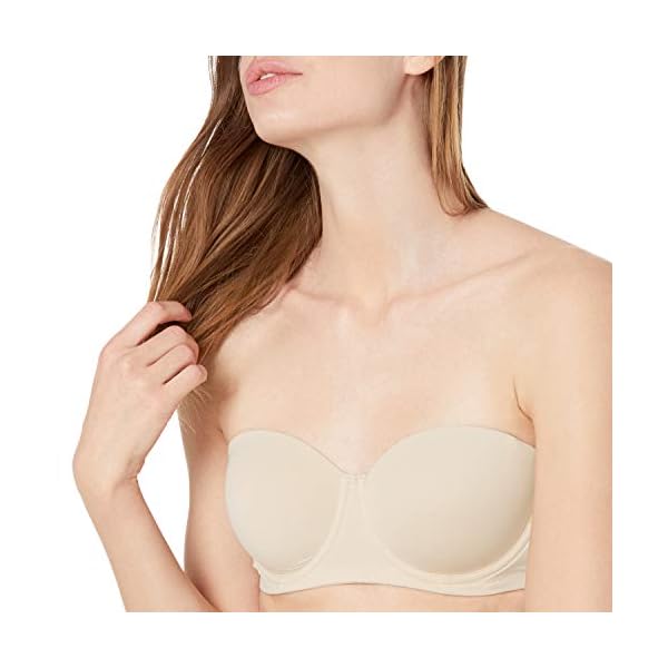 Amazon Essentials Women's Convertible Strapless Bra, Beige, 36B