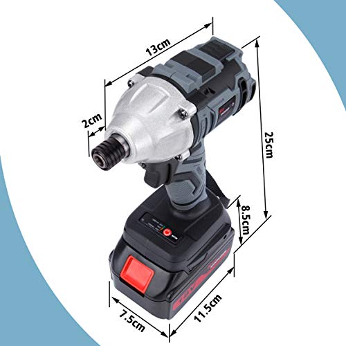 18 V Akkuschrauber,500 Nm Akku Schlagbohrschrauber mit 2X5.000 mAh Lithium Batterie,9 Steckdosen,12 Bohrer für Schraubendreher,Tragetasche,Schnellladegerät – Bild 6
