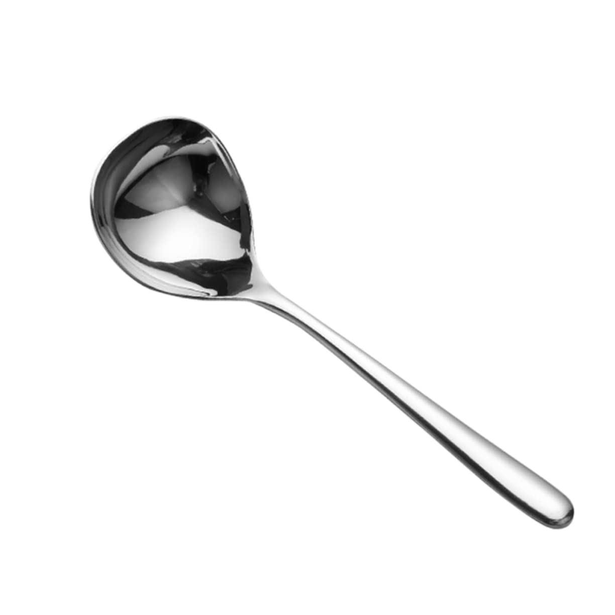 1 PC Stainless Steel Soup Spoon Multifunctional Long Handle Scoop for Kitchen Utensils for Soup Salad and Cooking Easy to Clean