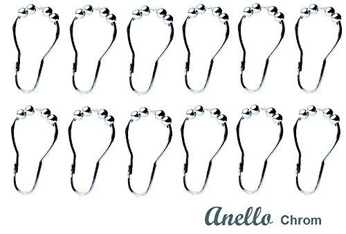 Spirella Anello Chrom Shower Curtain Rings Chromed Steel 12 Pieces - Image 2