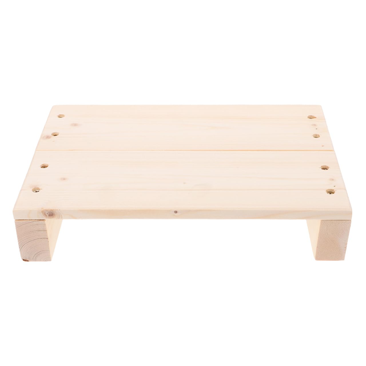 Healeved Taburete De Madera Bajo 11.81X7.87X2.36 Pulgadas Reposapiés Multiusos con 4 Pegatinas Antideslizantes para Interior Y Exterior Cocina Oficina Baño