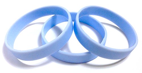 Image of TheAwristocrat 1 Dozen (12) Multi-Pack Blank Rubber Wristbands Silicone Bracelets - Select from a Variety of Colors