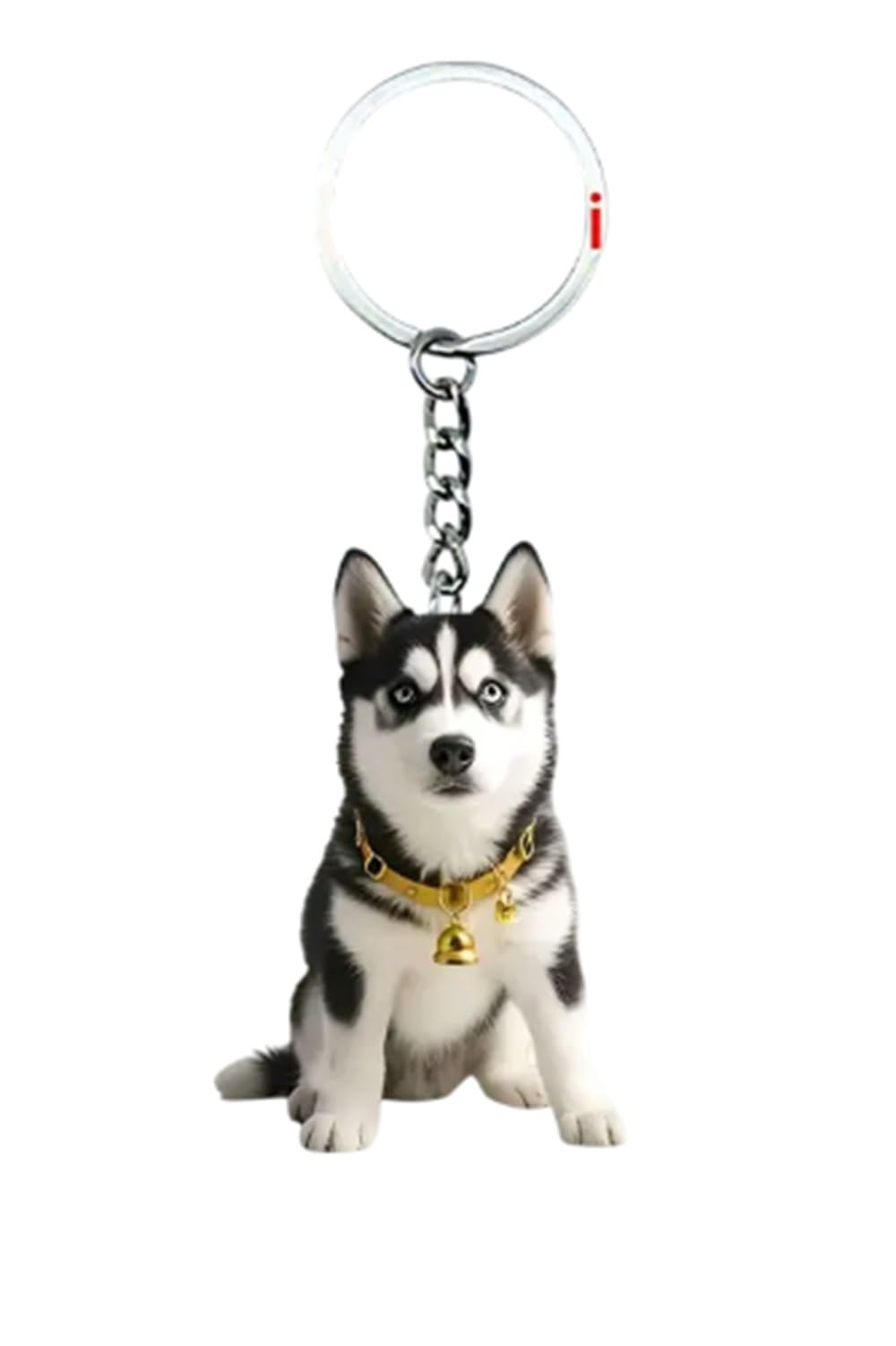 CMJ™ Flat Acrylic Husky Keyring Gift for Dog Lovers Breed Keychain