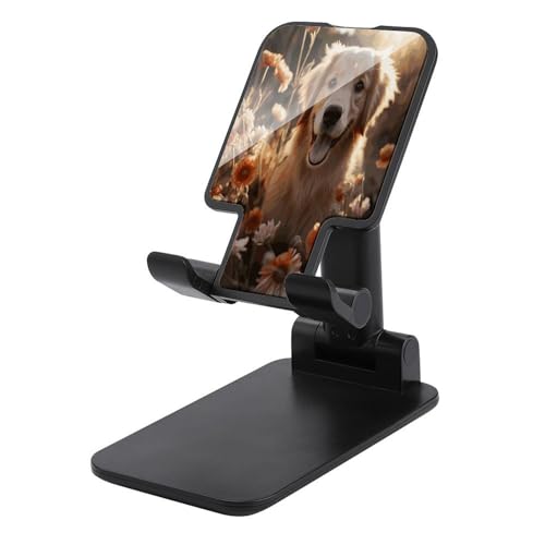 Support pliable pour téléphone motif Golden Retriever pour appels vidéo et télétravail
